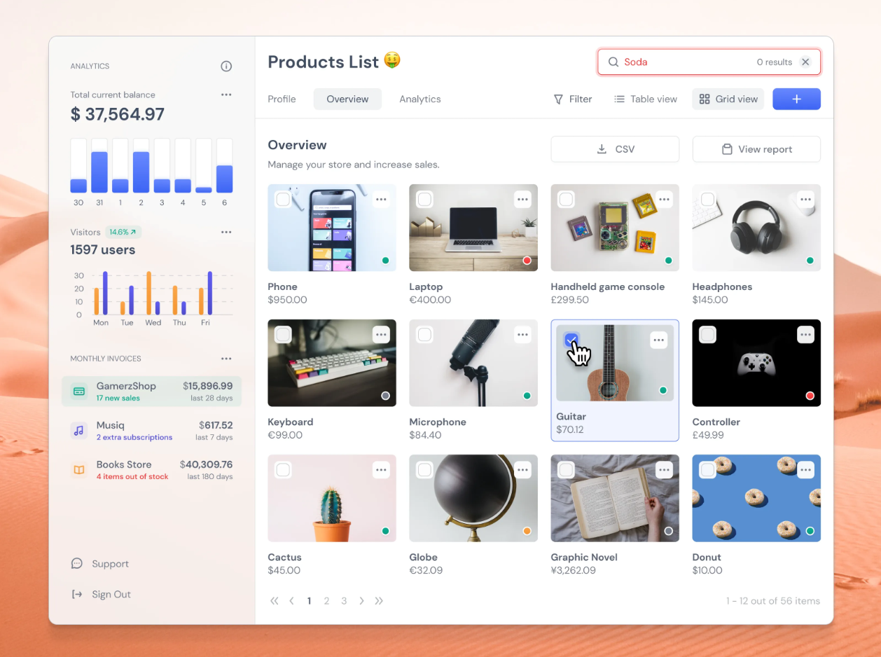 Ecommerce Website UI
