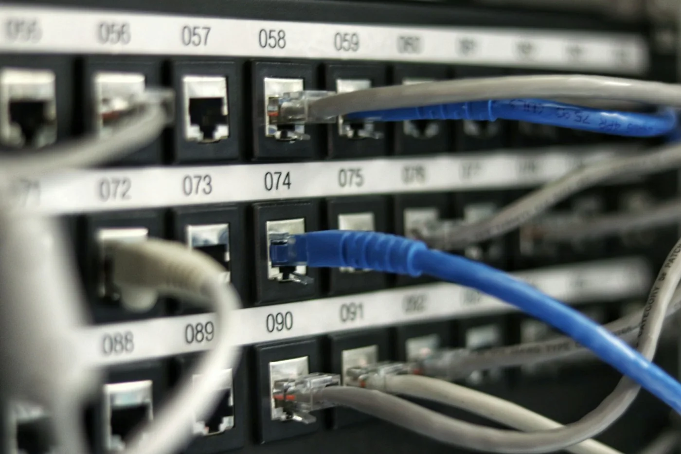 Network ports and Ethernet connections.